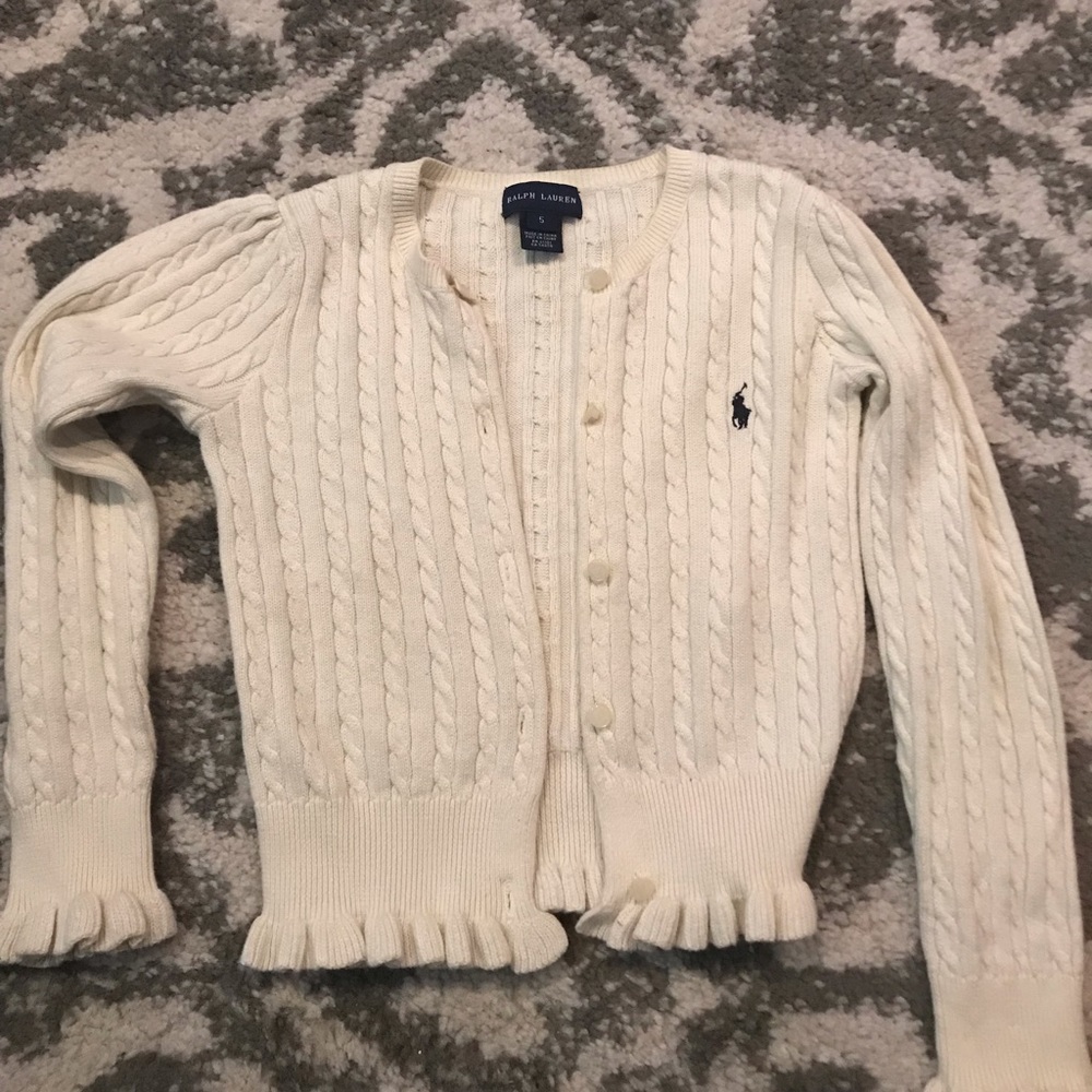 Girls size 5 Ralph Lauren button sweater